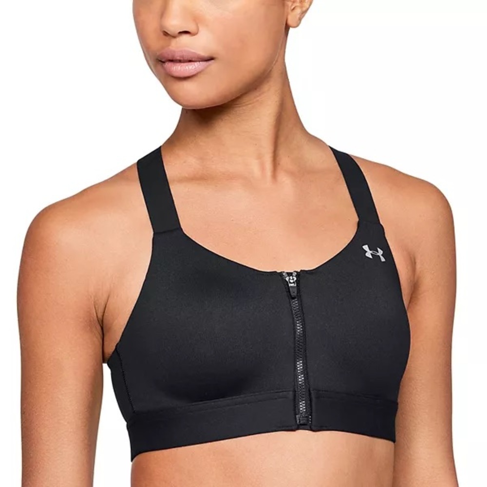 Under Armour Eclipse Zip Front Black Sport Bra 38D
